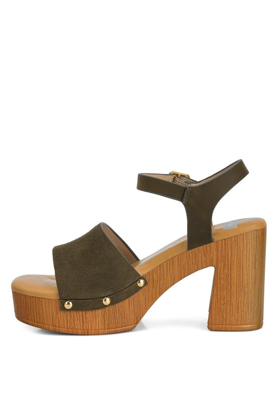 Daniela Suede High Block Sandals Sandals