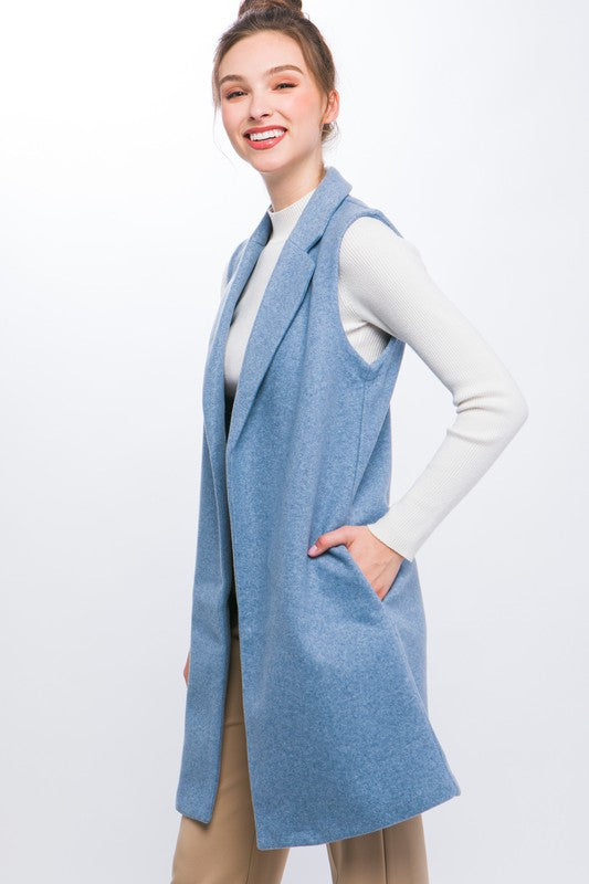 JQ Fleece Long Line Vest vest