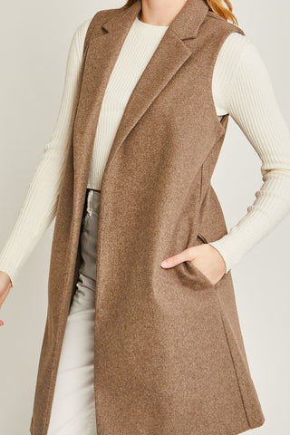 JQ Fleece Long Line Vest vest