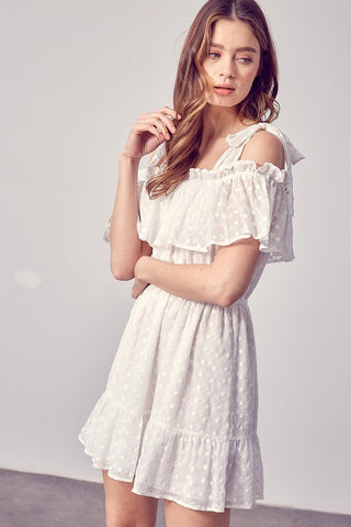 Cold Shoulder Ruffle Dress Dress