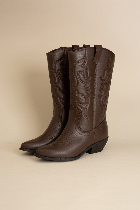 Rerun Western Boots DK TAN Boots