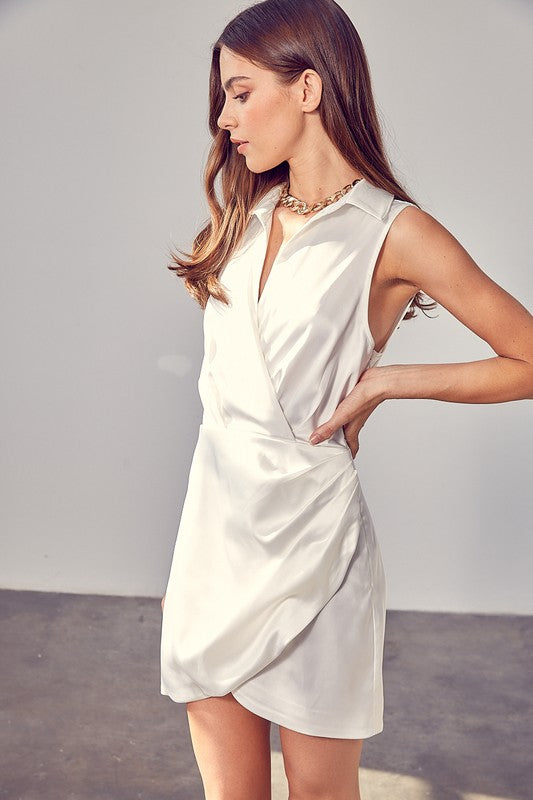 Collar Wrap Dress Dress