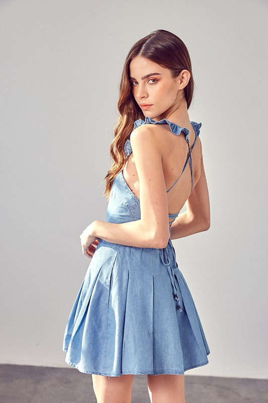 A-Line Open Back Dress Dress