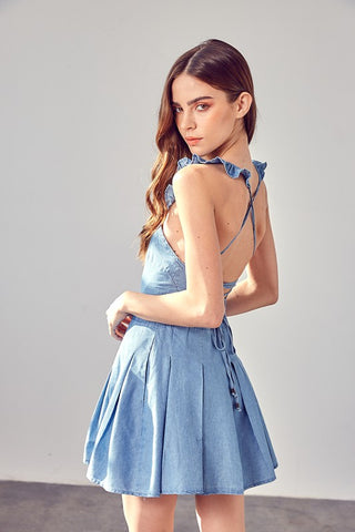 A-Line Open Back Dress Dress