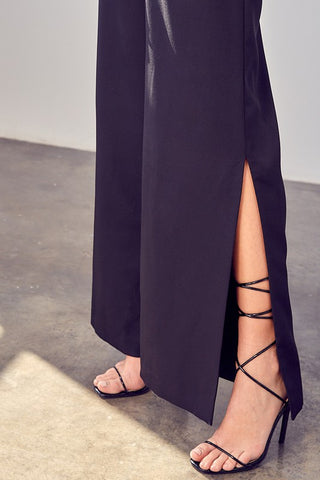 Deep V-Neck Wide Leg Jumpsuit jumper