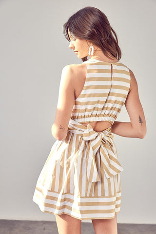 Front Cross Back Tie Dress Dress