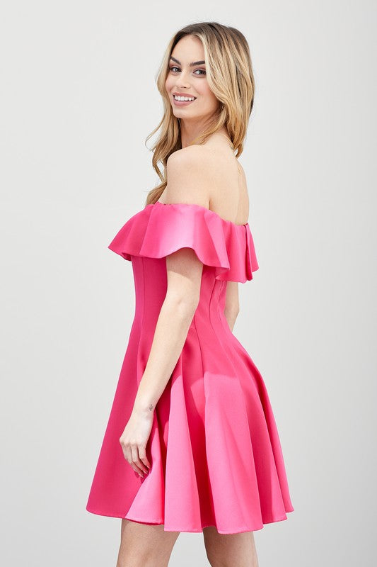 A Line Ruffle Dress Dress