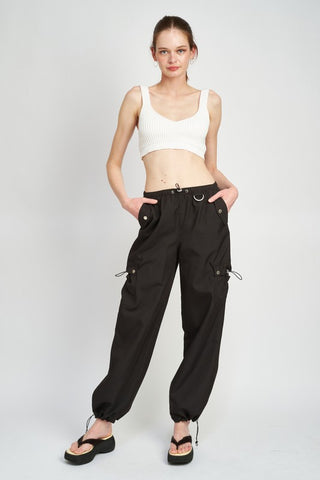 High Rise Cargo Pants Pants