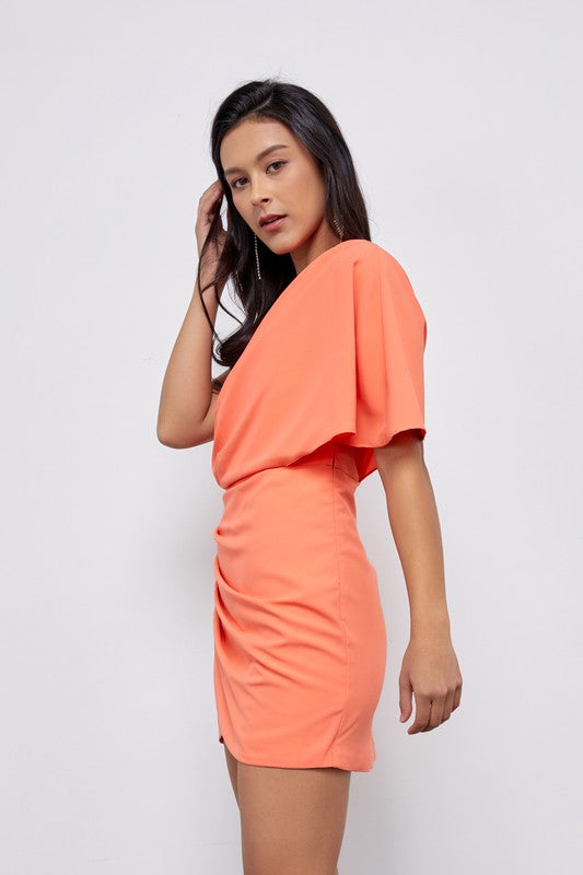 One Shoulder Wrap Dress Dress