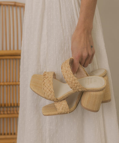 Oasis Society Kayla - Raffia Sandal Heel Sandals