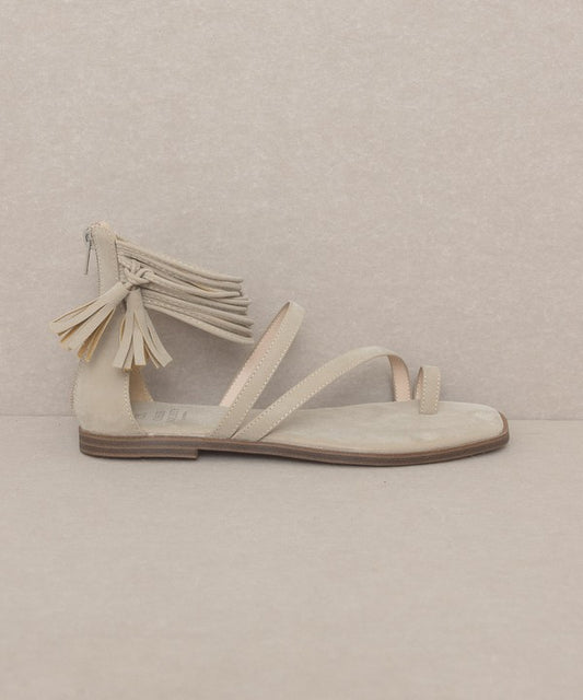 Oasis Society Abril - Strappy Ankle Wrap Sandal TAUPE Sandals
