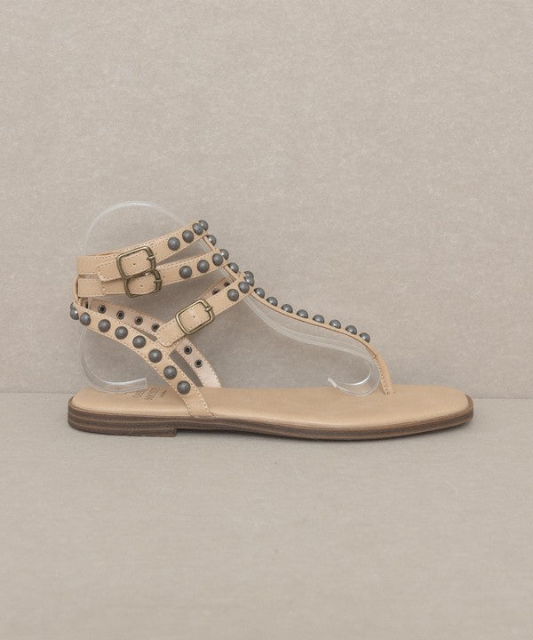 Oasis Society Oaklyn - Studded Gladiator Sandal ALMOND Sandals