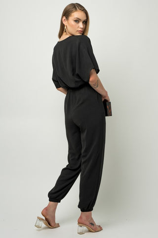 Dolman Sleeve Surplice Jumpsuit Jumpsuits and Rompers