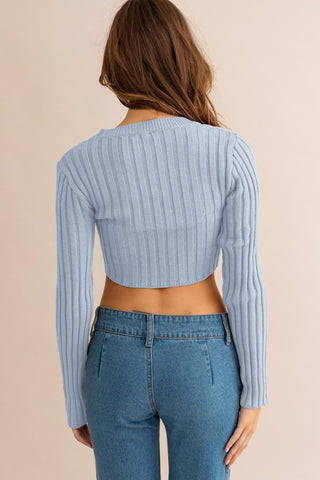 Asymmetrical Hem Sweater Top Sweater