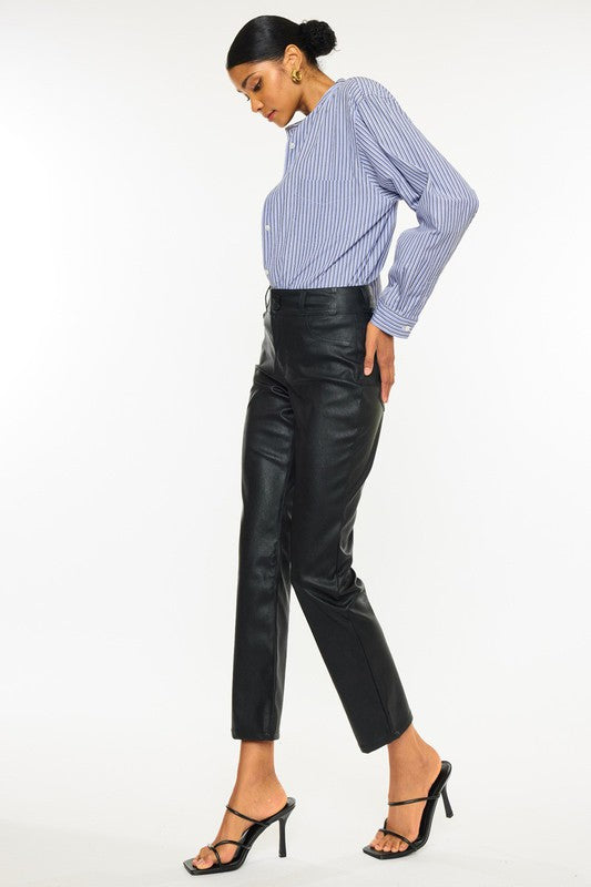 High Rise Skinny Straight Jean Pants