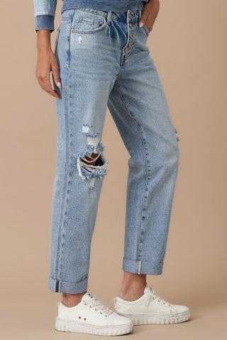 Rolled up boyfriend jeans. Jeans