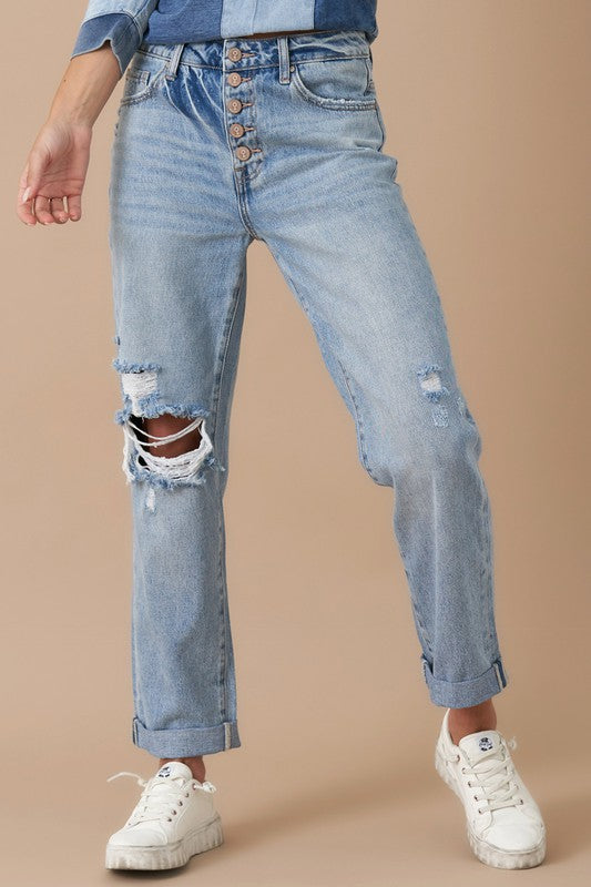 Rolled up boyfriend jeans. Jeans