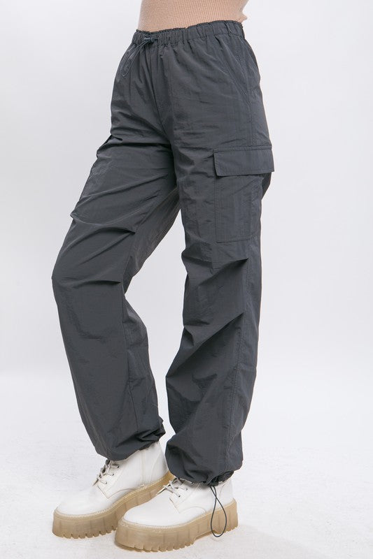 Loose Fit Parachute Cargo Pants SLATE Pants