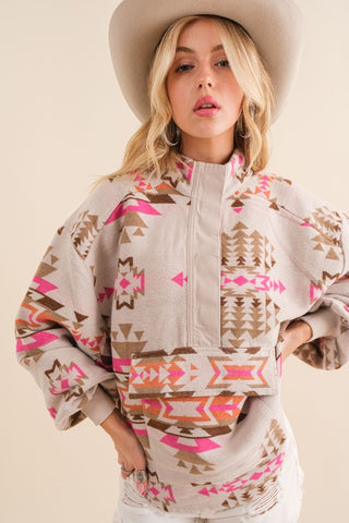 Blue B Exclusive Aztec Western Pullover Sweater