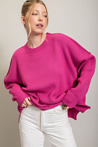 Long Sleeve Ribbed Sweater Sweater