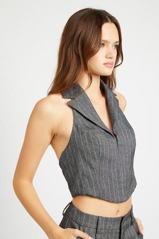 Halter Neck Top with open Back Tops