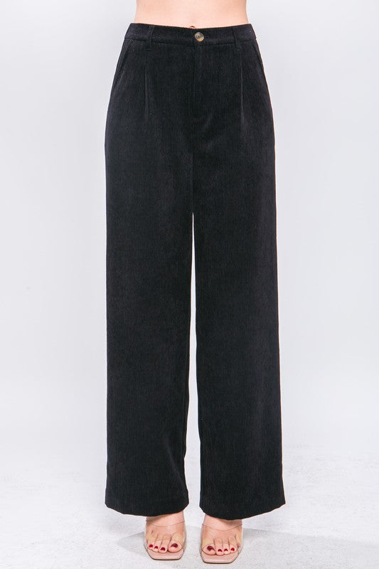 Corduroy Trouser Pants BLACK Pants