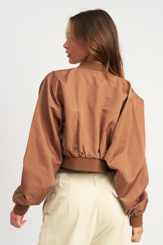 Cropped Bomber Jacket Jacket