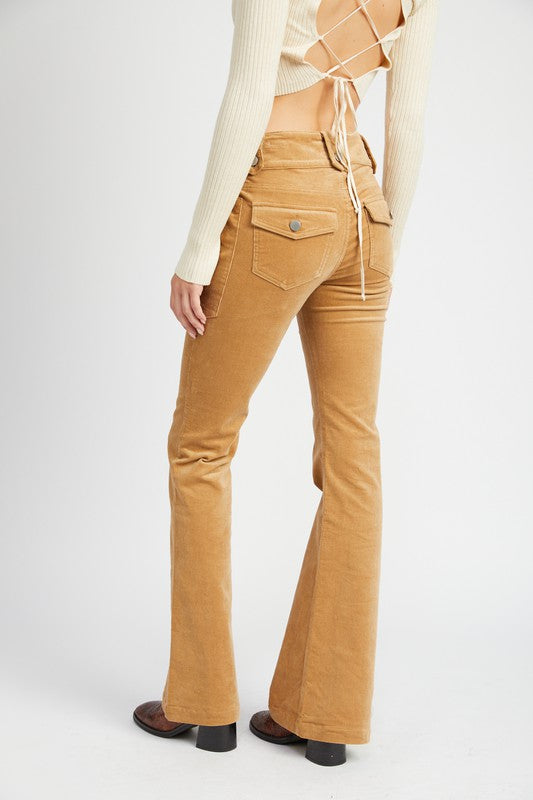 Low Rise Bell Bottom Pants Pants