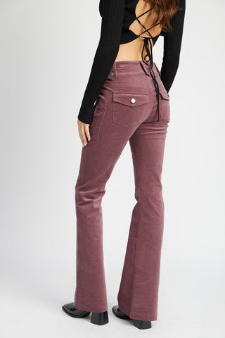 Low Rise Bell Bottom Pants Pants