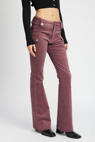 Low Rise Bell Bottom Pants Pants