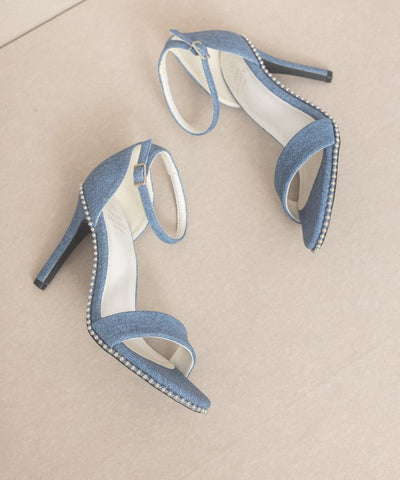 OASIS SOCIETY Dublin - Metal Stud Open Toe Heels Heels