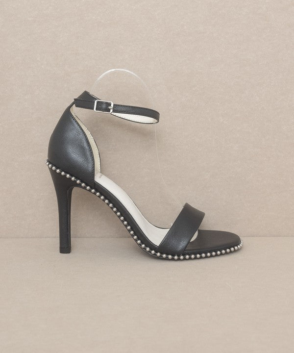 OASIS SOCIETY Dublin - Metal Stud Open Toe Heels Heels