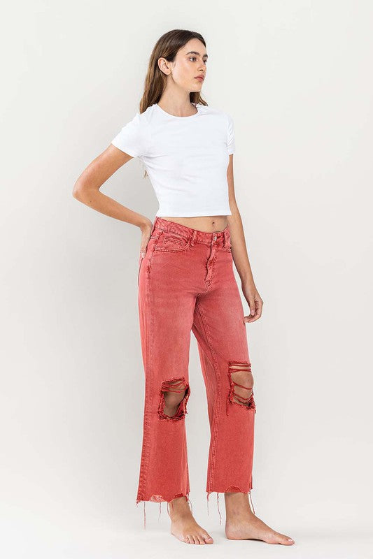 90s Vintage Crop Flare Jeans Jeans