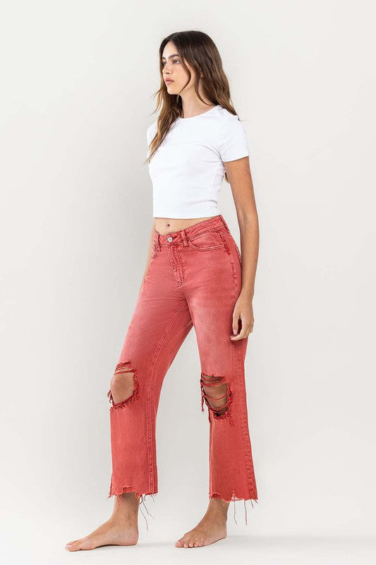 90s Vintage Crop Flare Jeans Jeans