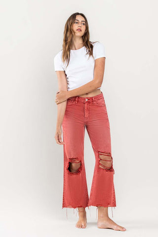 90s Vintage Crop Flare Jeans BOSSA NOVA Jeans