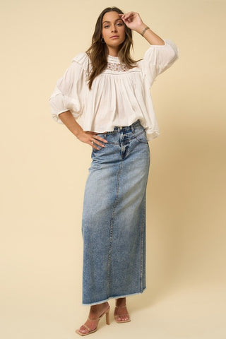 High Rise Flared Maxi Skirt Skirt