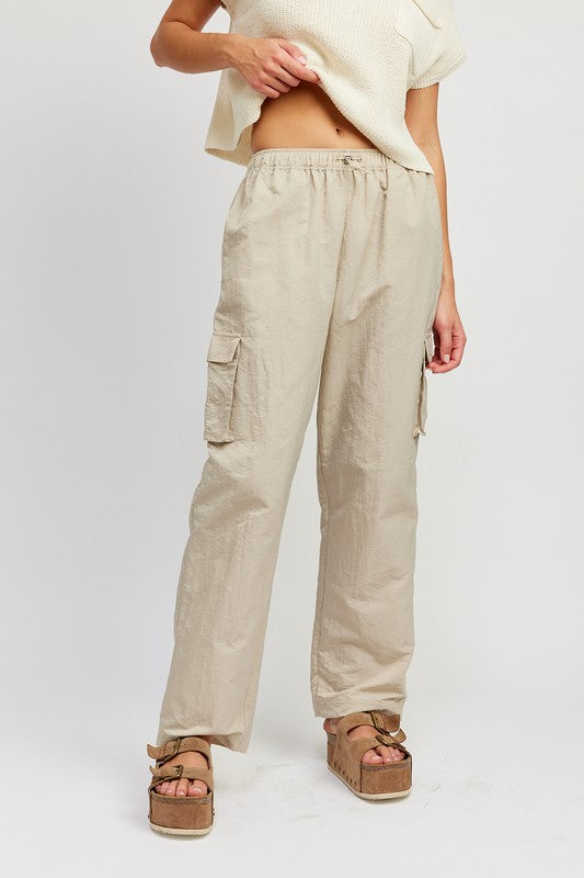 Straight leg cargo pants TAUPE Pants