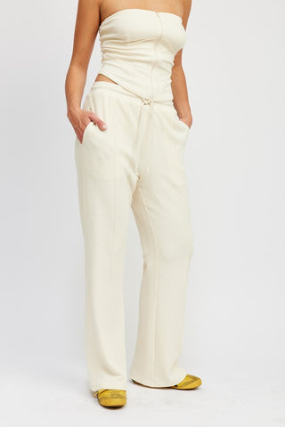 High waist drawstring pants Pants