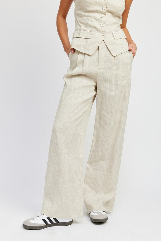 Linen Pleated Pants SAGE Pants