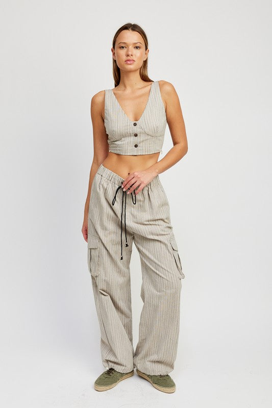 Striped cargo pants Pants