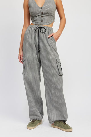 Striped cargo pants GREY Pants