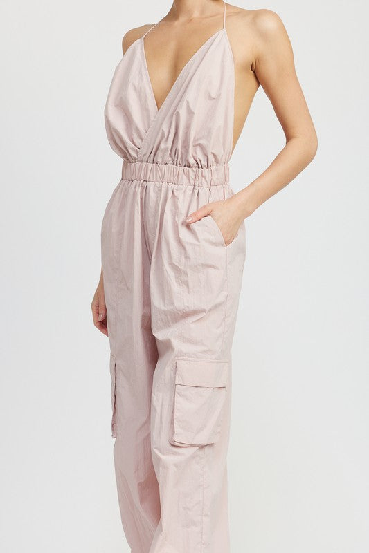Spaghetti strap cargo jumpsuit Jumpsuits and Rompers