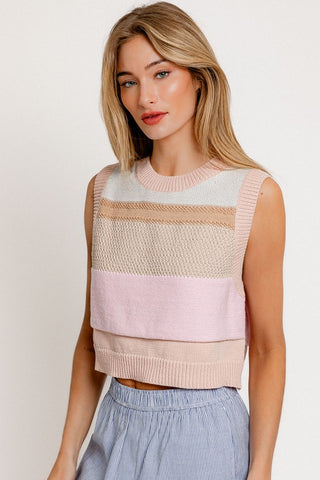 Round Neck Sweater Vest top