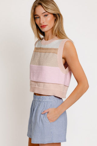 Round Neck Sweater Vest top