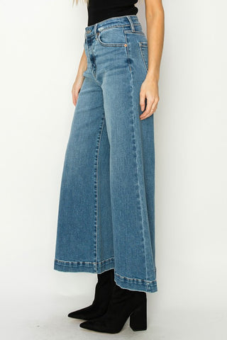 High Rise Crop Palazzo Denim Pants Denim pants