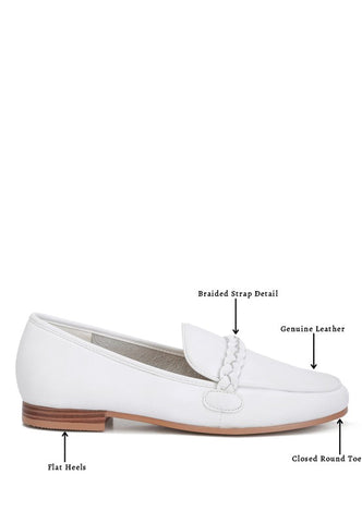 Kita Braided Strap Detail Loafers lofers