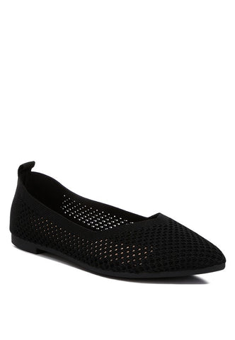 Selaris Fly Knit Slip On Ballerinas BLACK flats