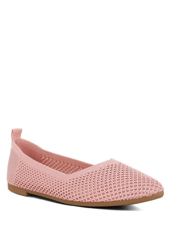 Selaris Fly Knit Slip On Ballerinas PINK flats