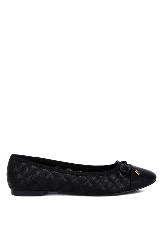 Naoki Quilted Faux Leather Ballerinas Ballerinas