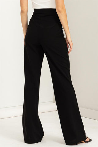 Seeking Sultry High-Waisted Tie Front Flared Pants Pants